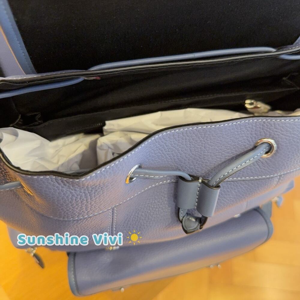 NWT Coach MEN Sprint Backpack Colorblock Signature Canvas CBI11 Light Denim - Picture 4 of 10